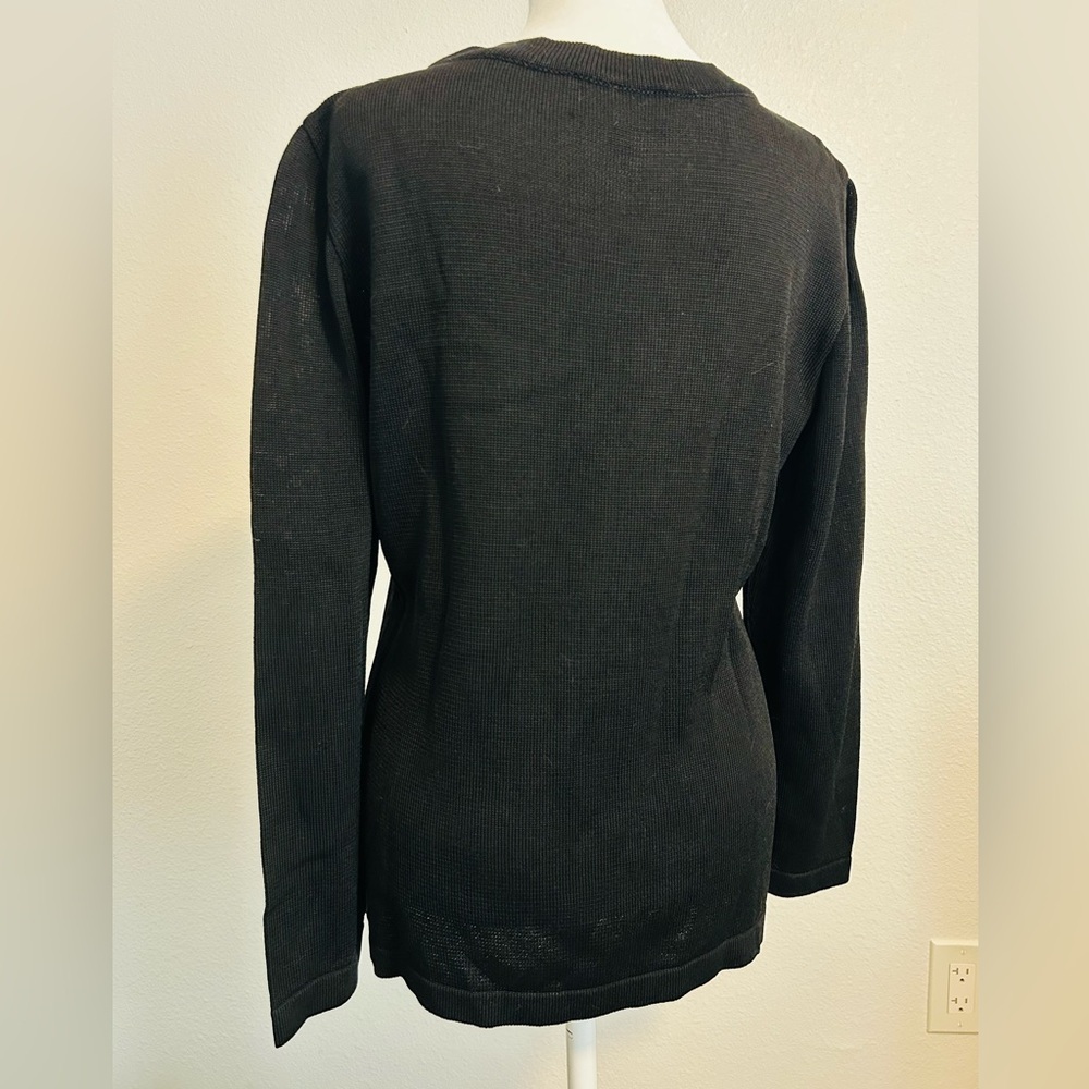 Les Copains Italian Knit Striped Long Sleeve Top - Picture 6 of 7